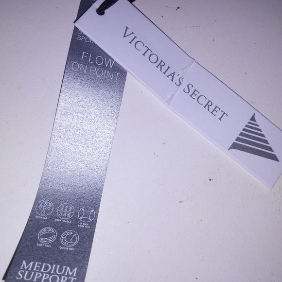 Victoria Secret Sports Bra Allegro Blue Purple Abstract Lightly Lined Lightweigh - Picture 12 of 16